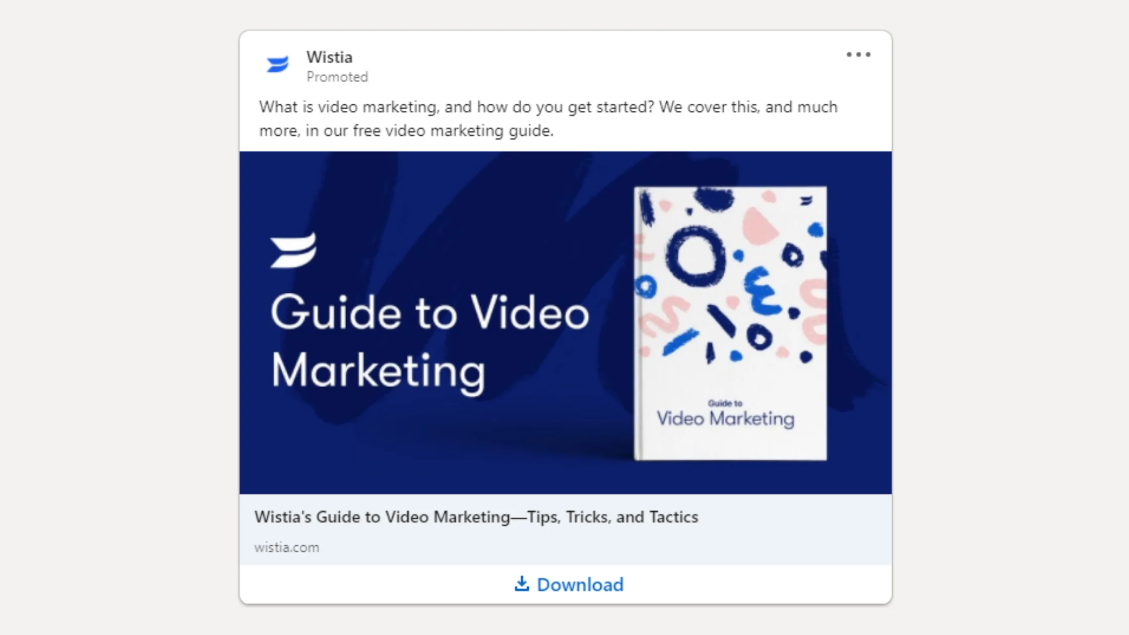 LinkedIn Anzeige Beispiel Wistia