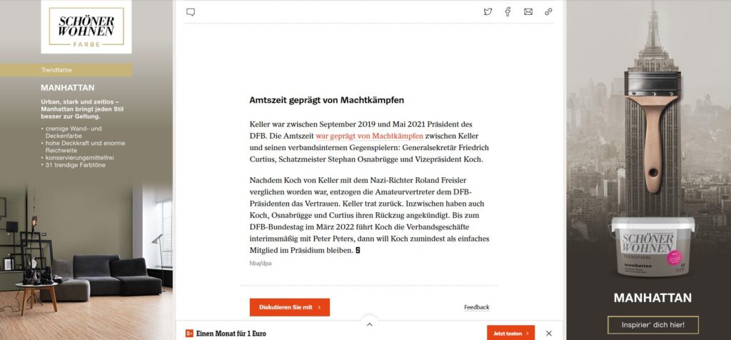 Schöner Wohnen Trendfarbe Manhattan